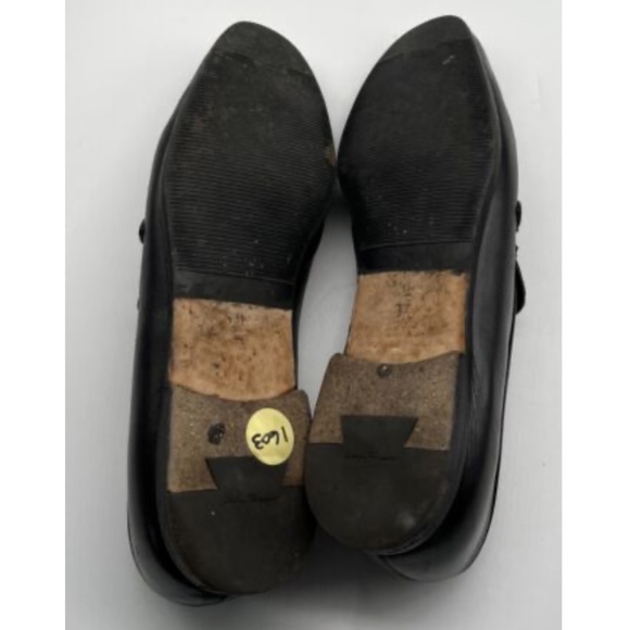 Salvatore Ferragamo Black Leather Round Toe Loafer w/ Gancini Side Buckle sz 11